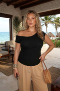 Smocked Off-shoulder Top - Plus Size