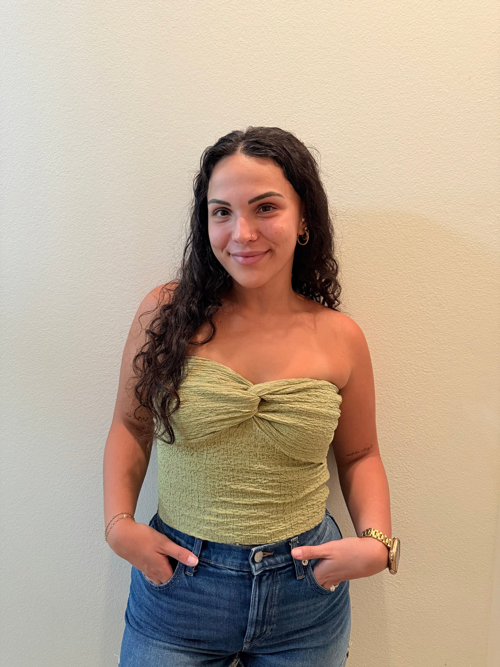 Sage Twist Top